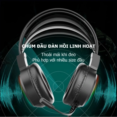 Tai nghe chụp tai có dây RKX cho máy tính & laptop - Âm thanh chân thực, micro rõ nét, giá chỉ 279.000đ