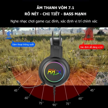 Tai nghe chụp tai có dây RKX cho máy tính & laptop - Âm thanh chân thực, micro rõ nét, giá chỉ 279.000đ
