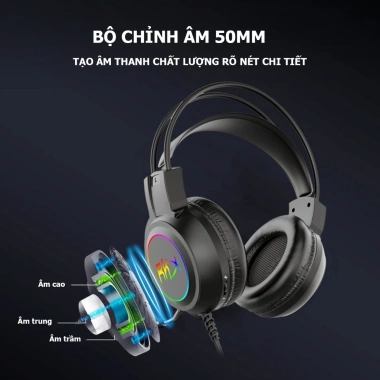 Tai nghe chụp tai có dây RKX cho máy tính & laptop - Âm thanh chân thực, micro rõ nét, giá chỉ 279.000đ