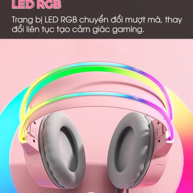 Tai nghe chụp tai có dây SIDOTECH ONIKUMA X15 tai mèo hồng, âm thanh vòm 3D, siêu bass, micro chống ồn - giá 439k 3
