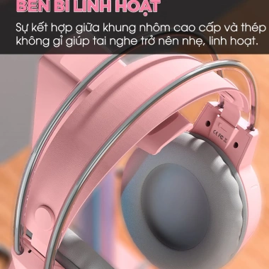 Tai nghe chụp tai có dây SIDOTECH ONIKUMA X15 tai mèo hồng, âm thanh vòm 3D, siêu bass, micro chống ồn - giá 439k 6