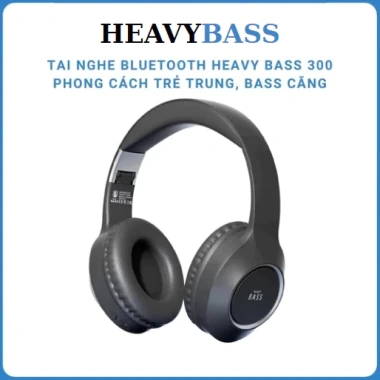 Tai Nghe Chụp Tai Heavy Bass 300 HB – Chống Ồn, Bass Sâu, Pin Dài, Sang Trọng Cổ Điển