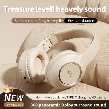 Tai Nghe Chụp Tai Heavy Bass 300 HB – Chống Ồn, Bass Sâu, Pin Dài, Sang Trọng Cổ Điển 4