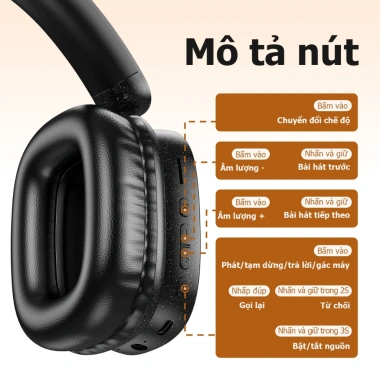 Tai nghe chụp tai Hoco W51 Bluetooth Giá 400k, tặng bọc tai nghe, Smartcom 4 Tai nghe chụp tai Hoco W51 Bluetooth Giá 400k, tặng bọc tai nghe, Smartcom 4