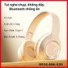 Tai nghe chụp tai không dây Bluetooth mic LED cầu vồng, sạc Type‑C, âm thanh chill bass mạnh - 175.000₫
