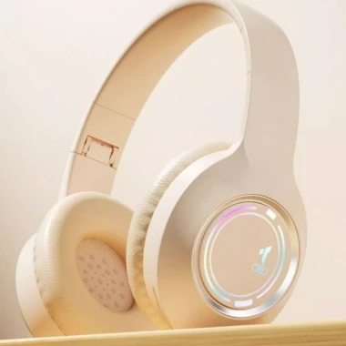 Tai nghe chụp tai không dây Bluetooth mic LED cầu vồng, sạc Type‑C, âm thanh chill bass mạnh - 175.000₫ 3