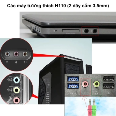 Tai nghe chụp tai Logitech H110 có dây 2 jack 3.5mm, mic, chính hãng, bảo hành 24 tháng - 199.000đ