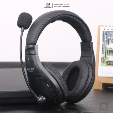 Tai Nghe Chụp Tai Mic SALAR A566 Dây PC, Học Online, Giá 219.000 VNĐ