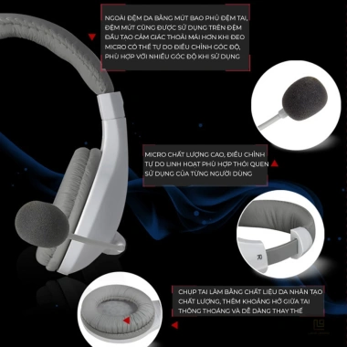 Tai Nghe Chụp Tai Mic SALAR A566 Dây PC, Học Online, Giá 219.000 VNĐ 7 Tai Nghe Chụp Tai Mic SALAR A566 Dây PC, Học Online, Giá 219.000 VNĐ 7