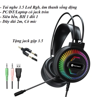Tai nghe chụp tai P4 3.5 7.1 gaming có mic, PC/Laptop, chân tròn, BH 1 năm - Giá 189.000₫ 3 Tai nghe chụp tai P4 3.5 7.1 gaming có mic, PC/Laptop, chân tròn, BH 1 năm - Giá 189.000₫ 3