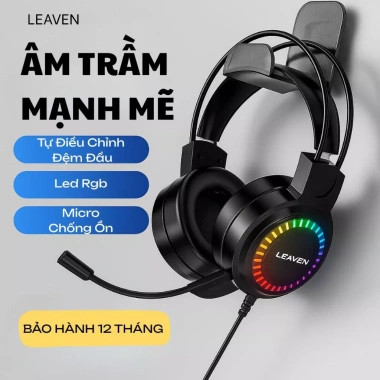 Tai nghe CoreX G75 chụp tai LED đổi màu, mic đàm thoại, cho laptop PC – 309.000₫