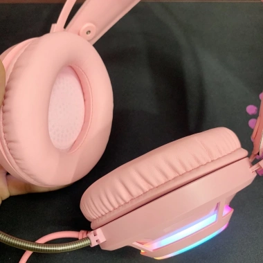 Tai nghe Dareu EH469 Pink hồng tai mèo LED RGB - Giá ưu đãi 429.240₫