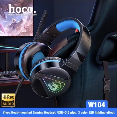 Tai Nghe Game HOCO W104 Có Dây Đèn LED và Mic Giá 299.000đ Âm Thanh Sâu Thoải Mái