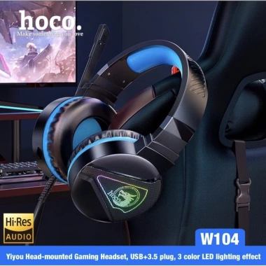 Tai Nghe Game HOCO W104 Có Dây Đèn LED và Mic Giá 299.000đ Âm Thanh Sâu Thoải Mái
