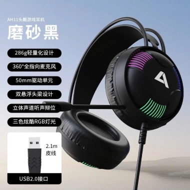 Tai nghe Gaming Acestek AH11 7.1 LED RGB – Bass ấm, Mic chống ồn, Bảo hành 12 tháng – 150.000₫