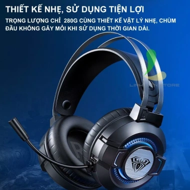 Tai Nghe Gaming AULA S602 Chụp Tai LED RGB + Mic Đàm Thoại Giảm còn 320.000 VND