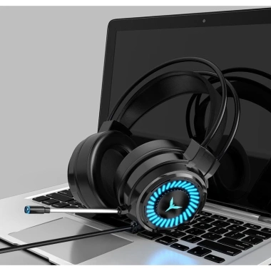 Tai nghe gaming chụp tai mic đàm thoại LED RGB, headphone cho PC, laptop, điện thoại, iPad - giảm giá 130.000₫