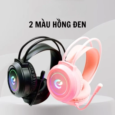 Tai Nghe Gaming Chụp Tai Mic USB Jack 7.1 Màu Hồng Cao Cấp cho PC Laptop - 145k 2