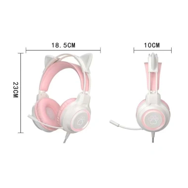 Tai Nghe Gaming G35 Dây, Micro Thủ Chuyên Nghiệp, Tai Mèo LED Nhiều Màu - 188k