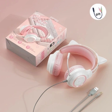 Tai Nghe Gaming G35 Dây, Micro Thủ Chuyên Nghiệp, Tai Mèo LED Nhiều Màu - 188k