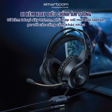 Tai nghe Gaming Hoco W106 chụp tai, mic siêu nhạy, bass mạnh - Chính hãng 205k 4