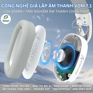 Tai Nghe Gaming Không Dây Attack Shark L90 LED RGB BT5.3, Macro, Pin Sạc - Giá 643.503đ