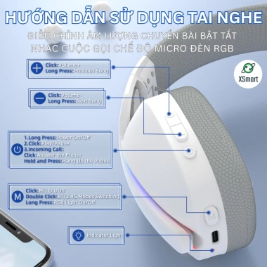 Tai Nghe Gaming Không Dây Attack Shark L90 LED RGB BT5.3, Macro, Pin Sạc - Giá 643.503đ