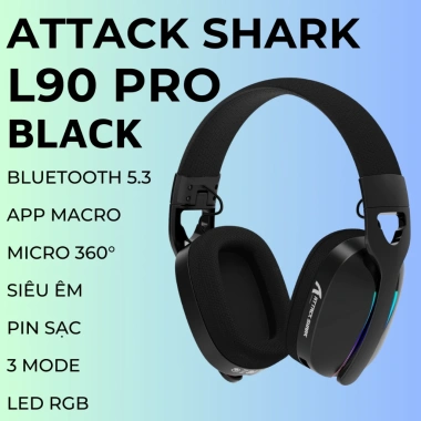 Tai Nghe Gaming Không Dây Attack Shark L90 LED RGB BT5.3, Macro, Pin Sạc - Giá 643.503đ 10 Tai Nghe Gaming Không Dây Attack Shark L90 LED RGB BT5.3, Macro, Pin Sạc - Giá 643.503đ 10