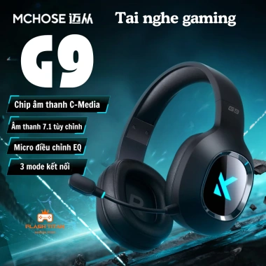 Tai nghe Gaming Mchose G9 Pro - Mic, 3 kết nối, âm thanh vòm 7.1, giảm 530k