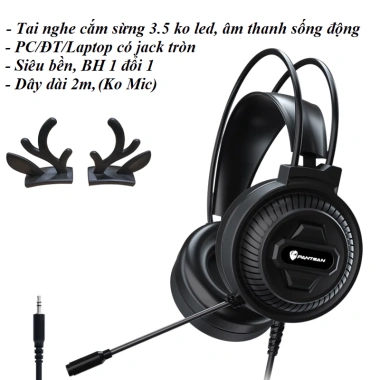 Tai nghe gaming P4 3.5mm 7.1 chụp tai mic LED RGB 100 mẫu, chân tròn, bảo hành 1 năm - 165k