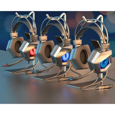Tai nghe gaming SY-G15 chụp tai máy tính, mắt LED màu, mic đàm thoại, kết nối dây - chỉ 289.000₫ 6