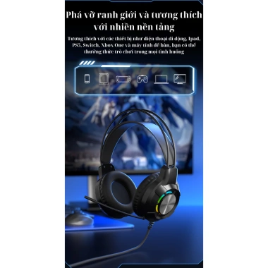 Tai Nghe Gaming SY-G45 Có Dây LED RGB Mic Chống Ồn Dành Cho PC Laptop Giá chỉ 184.387đ