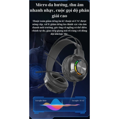 Tai Nghe Gaming SY-G45 Có Dây LED RGB Mic Chống Ồn Dành Cho PC Laptop Giá chỉ 184.387đ