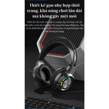 Tai Nghe Gaming SY-G45 Có Dây LED RGB Mic Chống Ồn Dành Cho PC Laptop Giá chỉ 184.387đ