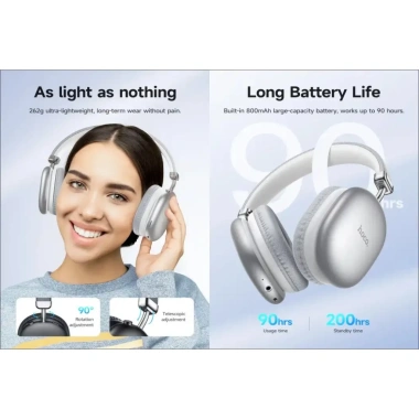Tai Nghe Hoco W35 Max Bluetooth V5.3 Pin 90h, Mic, AUX, TF, Giá 299k 4
