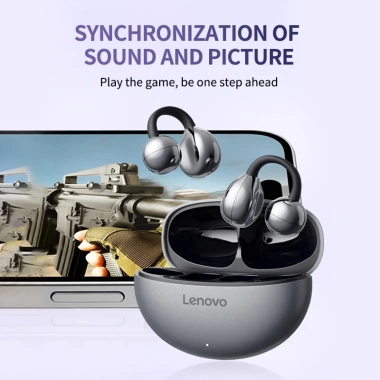 Tai nghe kẹp tai Lenovo TA410 TWS Bluetooth 5.4, Điều khiển cảm ứng, Pin lâu dài, Mic – Giá chỉ 356.000 VND