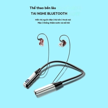 Tai nghe không dây Bluetooth HiFi Bass, chống ồn, màn hình LED, hỗ trợ thẻ SD