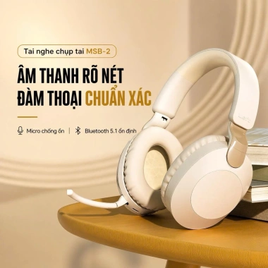 Tai Nghe Không Dây Bluetooth MS-B2 - Chống Ồn, Mic Đàm thoại, Pin Trâu, Giá 295k 2