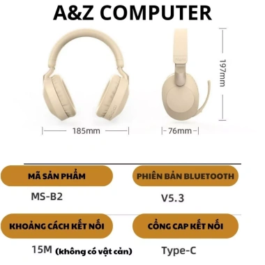Tai Nghe Không Dây Bluetooth MS-B2 - Chống Ồn, Mic Đàm thoại, Pin Trâu, Giá 295k 6