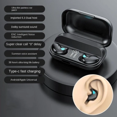 Tai nghe không dây Bluetooth X57 TWS 5.3 - Âm thanh 5.3, thời gian nghe dài, giảm tiếng ồn, phù hợp chạy bộ, chỉ 98.000đ