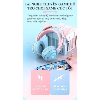 Tai nghe không dây game SY-T25 Bluetooth 5.3, đèn LED RGB, chỉ 316.000₫