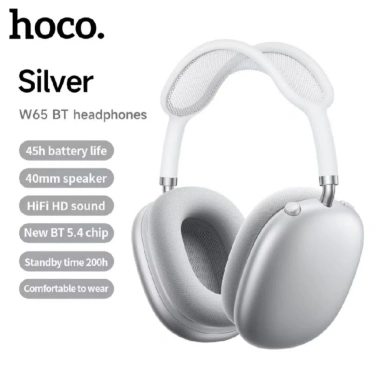 Tai nghe không dây Hoco W65 Plus Bluetooth 5.4, pin 45h, micro, nghe nhạc xem phim cực phê - Chính hãng 420.116₫