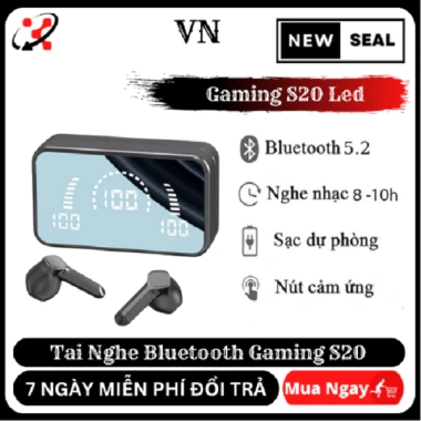 Tai Nghe Không Dây S20 Pro Bluetooth 5.2 - Hifi 9D, Micro, Pin Trâu, Chống Nước - Giá 95.000 VND 5