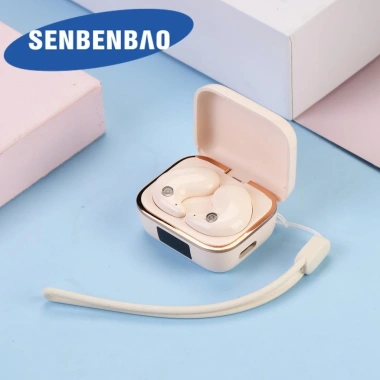 Tai nghe không dây SENBENBAO X55PRO TWS - Nhét tai, mic, chống thấm, kèm freebie nhãn dán hoạt hình, tay cầm - 110k