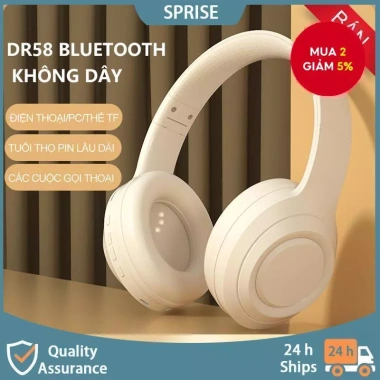 Tai nghe không dây SPRSE DR58 khử tiếng ồn, gập qua tai - Giá chỉ 286.000₫