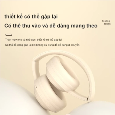 Tai nghe không dây SPRSE DR58 khử tiếng ồn, gập qua tai - Giá chỉ 286.000₫