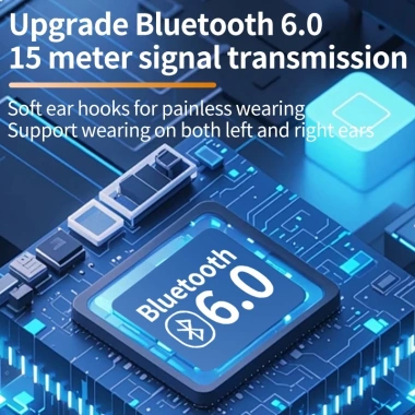 Tai nghe không dây tai đơn Bluetooth 6.0, hủy tiếng ồn, lái xe - 128.000 VND