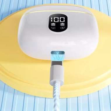 Tai Nghe Không Dây Thiết Kế Nhỏ Gọn Bluetooth 5.3 Màn Hình LED 3 Màu Đẹp Mắt Bảo Hành 12 Tháng 2