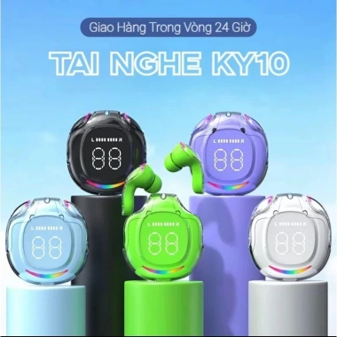 Tai Nghe Không Dây Ultrapods Pro Ky10 2.024 Trong Suốt Đèn LED Siêu Rẻ 65k