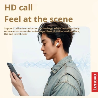 Tai nghe Lenovo EA110 không dây TWS Bluetooth 5.4, độ trễ thấp, mic, cảm ứng 6 Tai nghe Lenovo EA110 không dây TWS Bluetooth 5.4, độ trễ thấp, mic, cảm ứng 6
